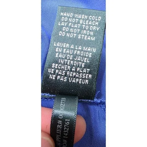 LAUREN RALPH LAUREN Womens Sheath Knee Length Dress Size 10 Navy Blue Lace - Picture 16 of 16